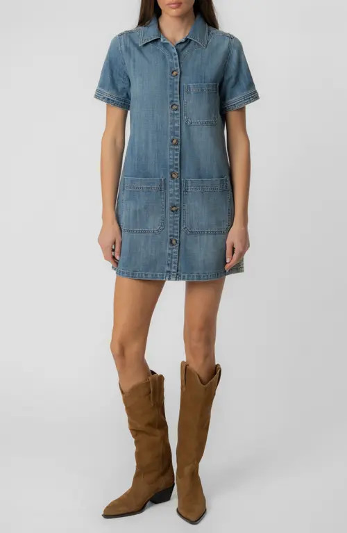 KUT from the Kloth Parker Denim Shirtdress in Unfailing at Nordstrom, Size Small | Nordstrom