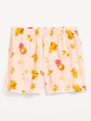 Matching High-Waisted Printed Pajama Boxer Shorts for Women - 3.5-inch inseam | Old Navy (US)