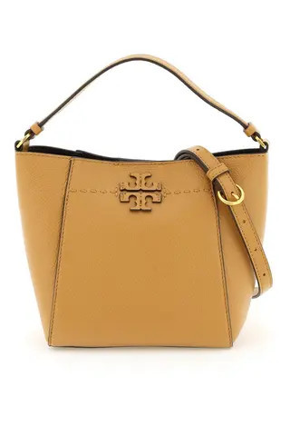 TORY BURCH GRAINED LEATHER MCGRAW BUCKET BAG | Residenza725 US