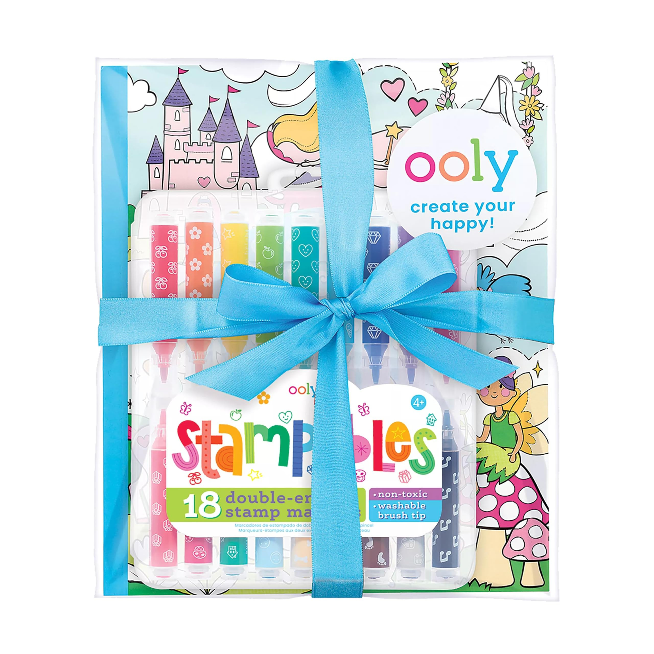 Ooly, Princesses and Fairies, Stampables Coloring Pack, Frameable Size | Amazon (US)