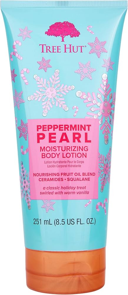Amazon.com : Tree Hut Peppermint Pearl Body Lotion, Limited Edition Holiday, Ceramide and Squalen... | Amazon (US)