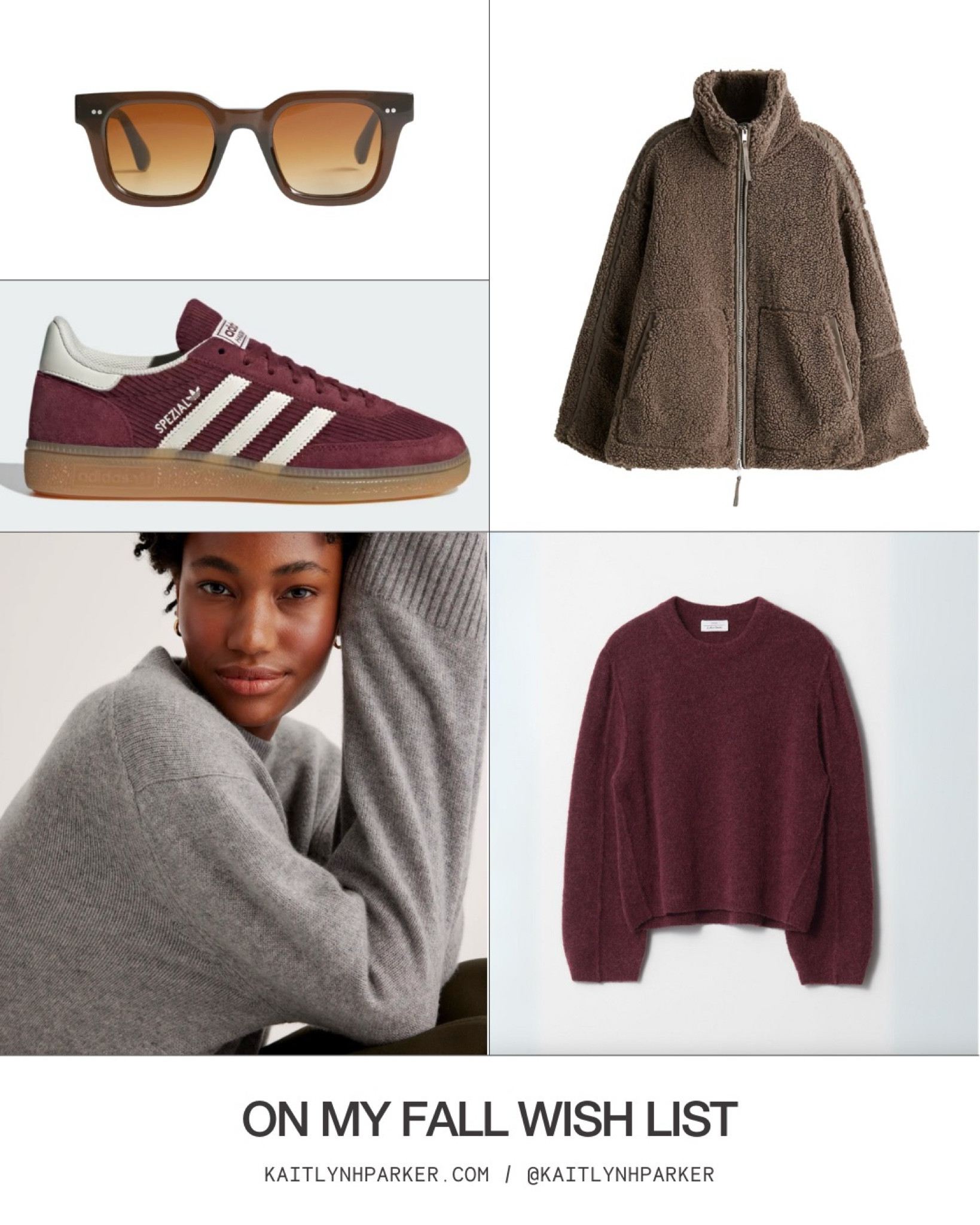 can’t get enough of the fall browns and burgundy - very ready for sweater season. 🤎