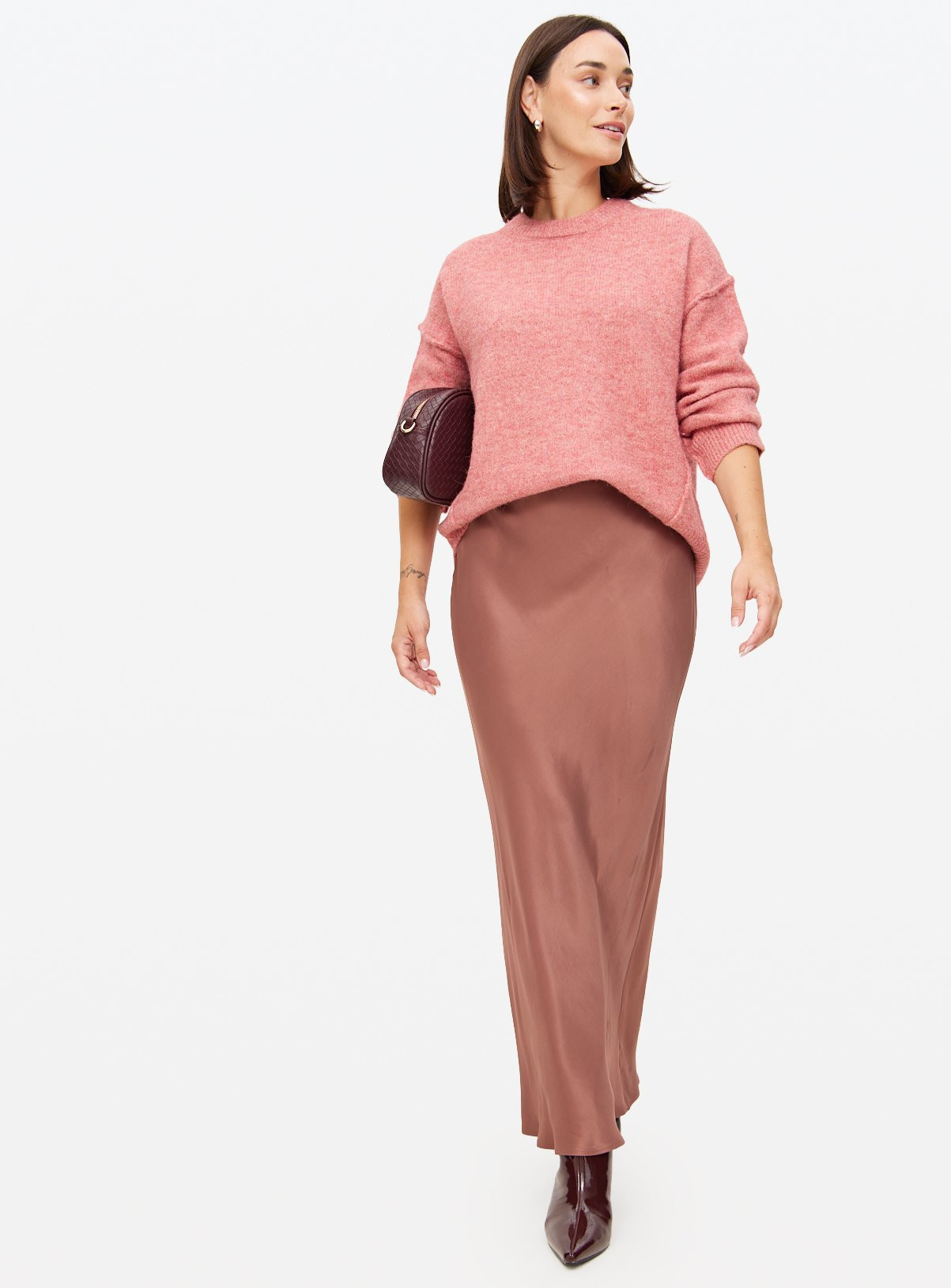 Pink Satin Midaxi Skirt 16 | argos.co.uk