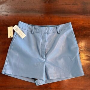 Aritzia Leather High Waist Flagstone Blue Shorts NWT! Size 8 | Poshmark