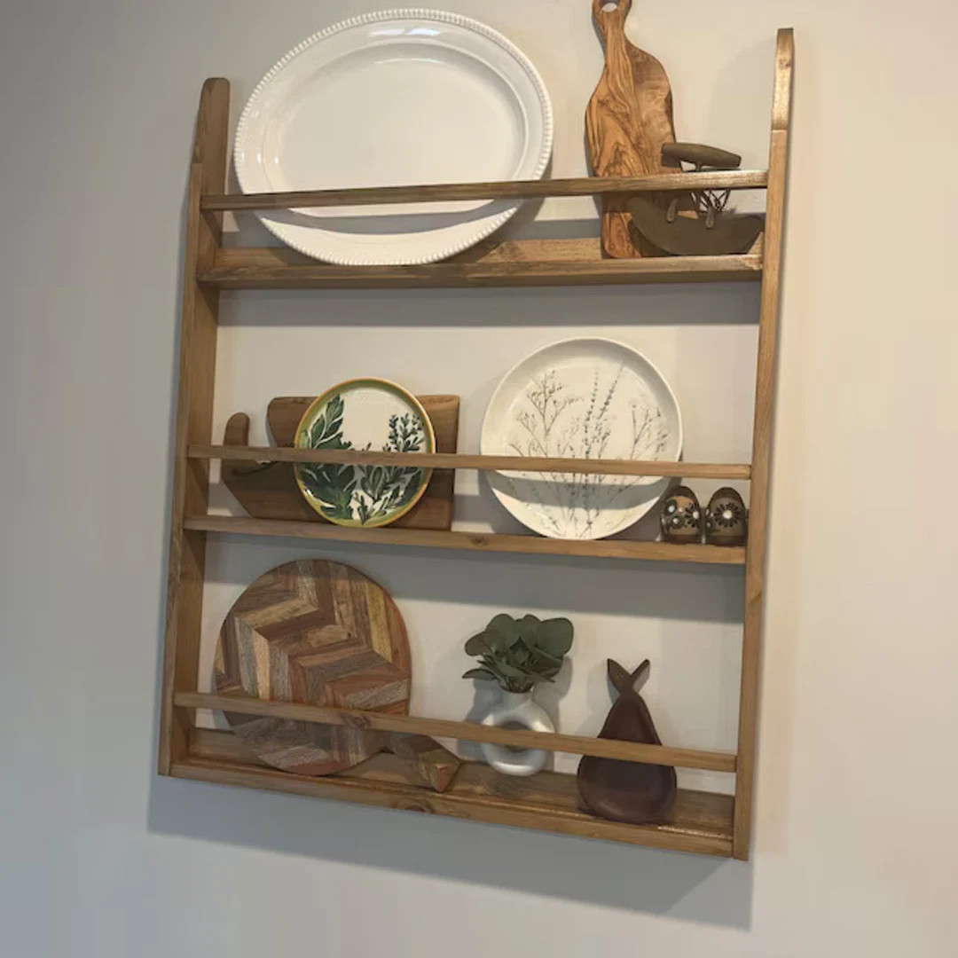 Farmhouse Plate Rack: Kitchen Wall Storage, Cutting Board Display - Etsy | Etsy (Global)