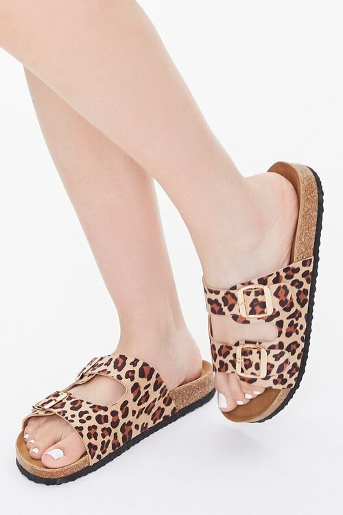 Buckled Leopard Print Sandals | Forever 21 (US)