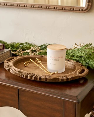 Wells Hand-Carved Wood Tray | Magnolia