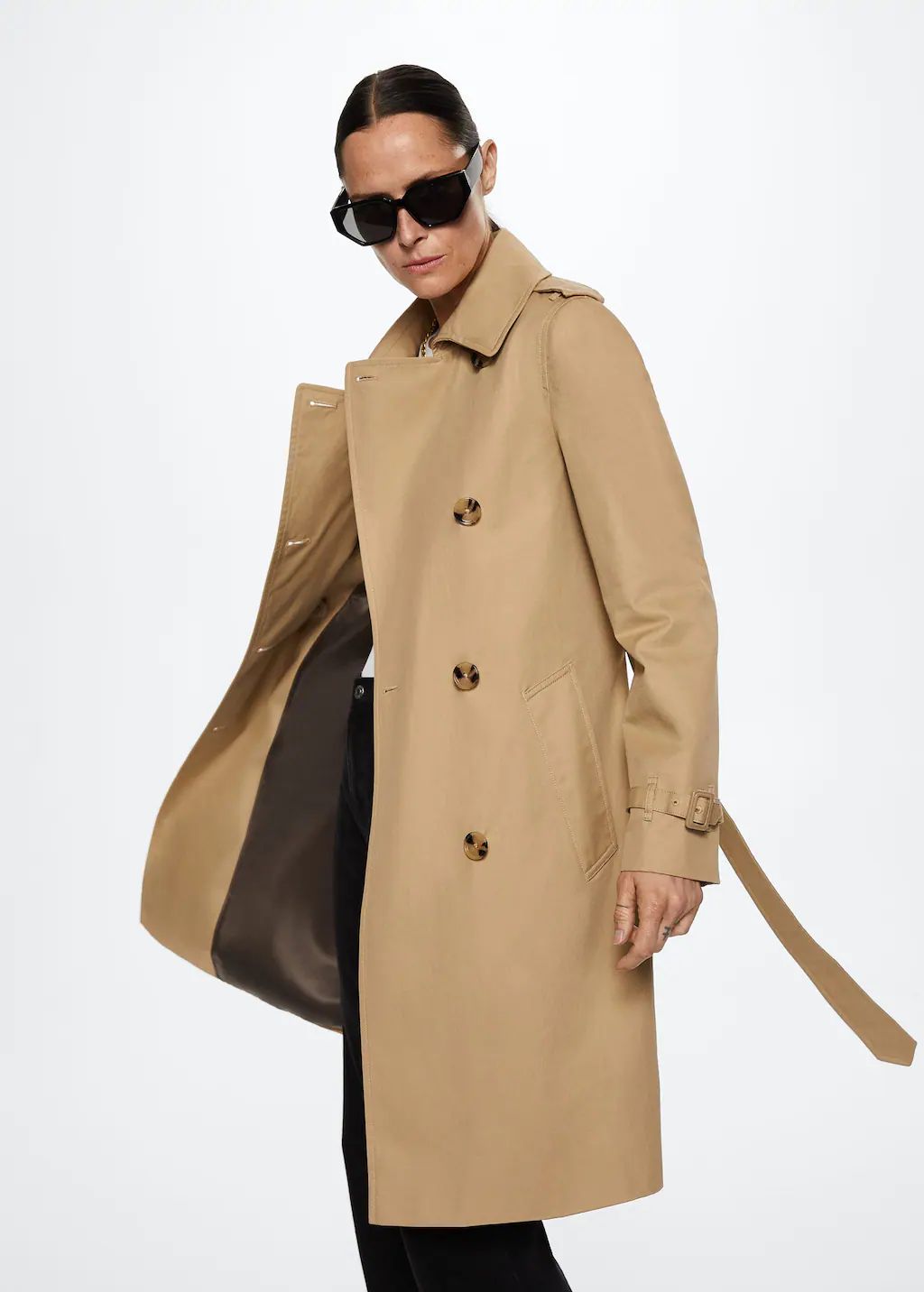 Cotton classic trench coat | MANGO (US)