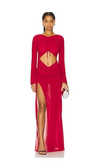 Rain Maxi Dress in Red | Revolve Clothing (Global)