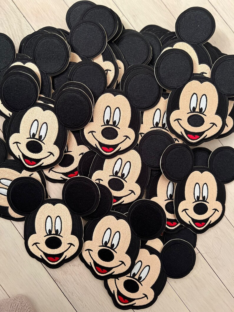 ADHESIVE Large Embroidered Minnie Mouse Patch Minnie Mouse | Etsy | Etsy (US)