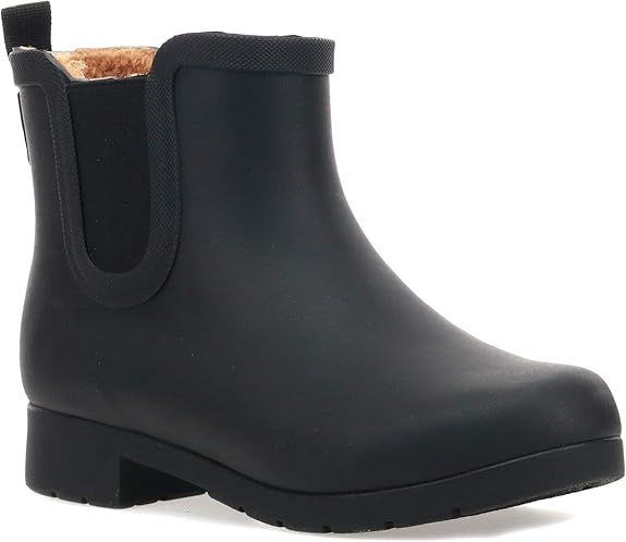 Chooka Women's Waterproof Plush Chelsea Bootie Chelsea Boot | Amazon (US)