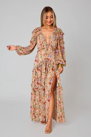 BuddyLove | Pia Long Sleeve Maxi Dress | Vintage | BuddyLove