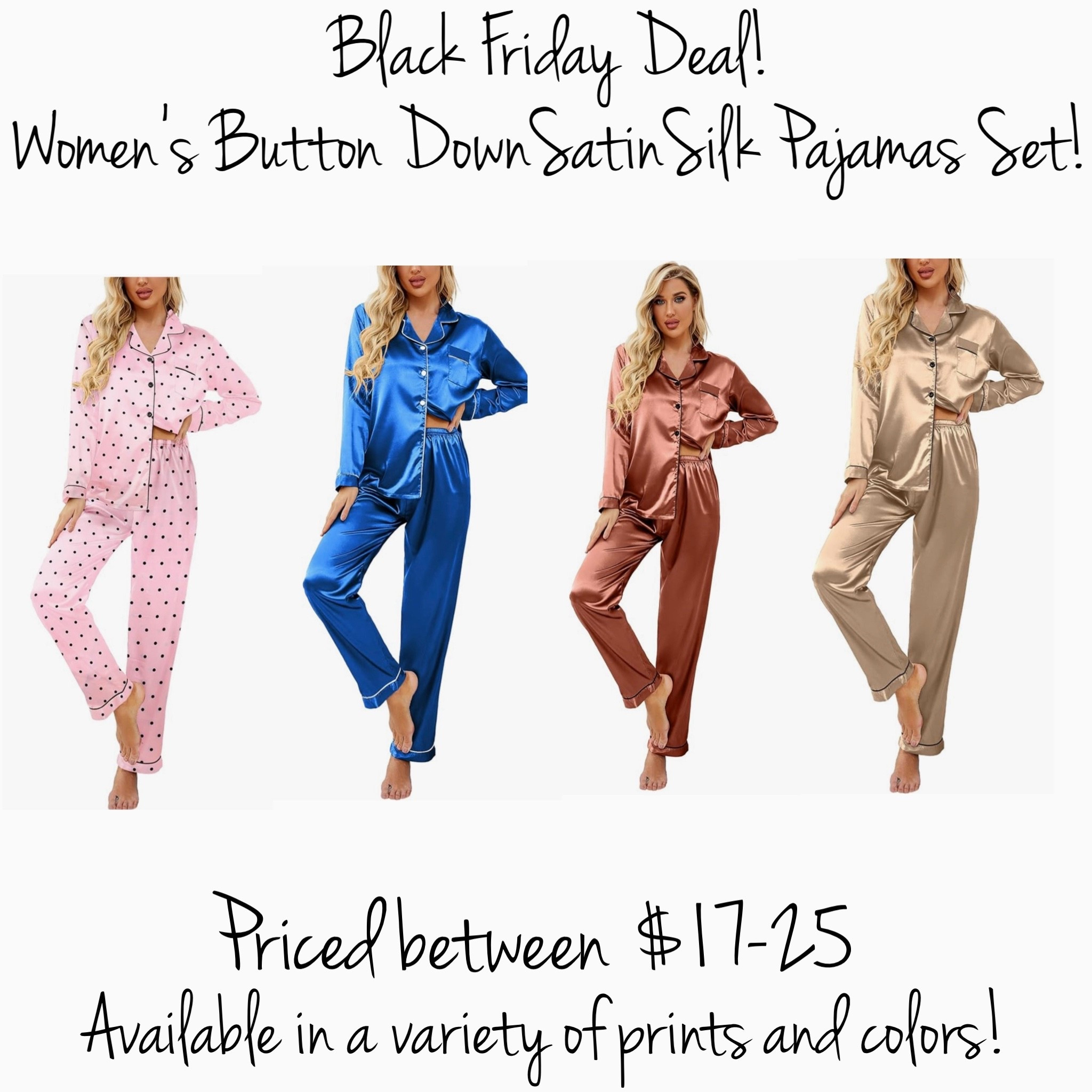 Pajamas, satin pajamas set, silk pajamas set, women’s pajamas, friend giving, gift guide, gift guide for her, Black Friday deal, LTKcyberweek.

#LTKSaleAlert #LTKCyberWeek #LTKGiftGuide