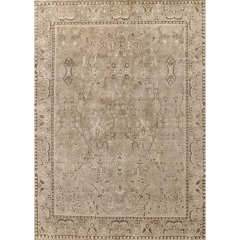 Ahgly Company Indoor Rectangle Mid-Century Modern Dark Almond Brown Oriental Area Rugs, 7' x 10' | Walmart (US)