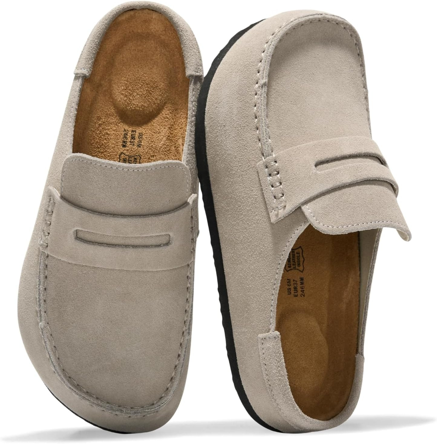 100% Genuine Leather Moccasin Style Clogs for Women - Fall Shoes for Women | Amazon (US)