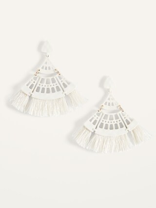 Filigree Tassel Drop Earrings for Women | Old Navy (US)