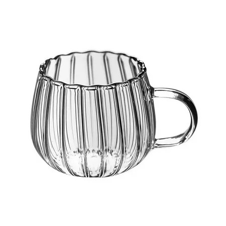 Clear Glass Pumpkin Cups with Handles 350ml Halloween Coffee Mug Fall Decor Lightweight | Walmart (US)