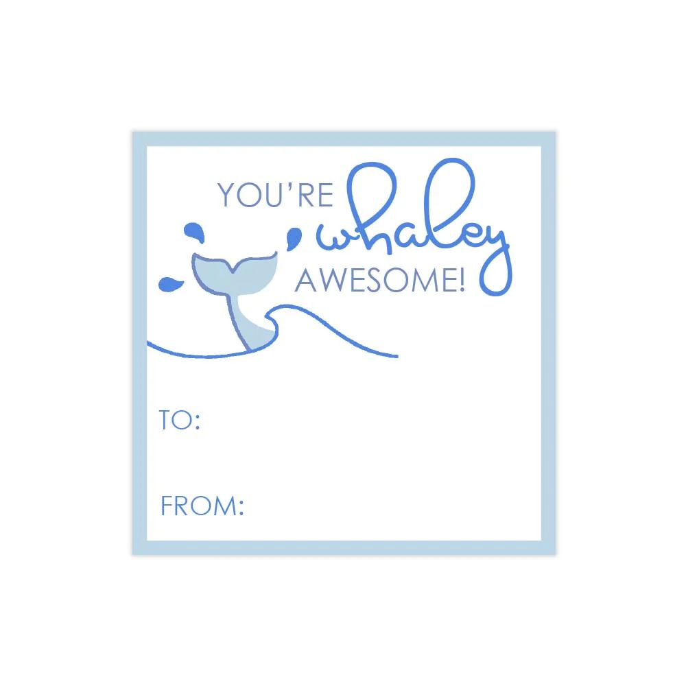 Valentine Cards - Whale, Whale Look At You (set of 15) | The Beaufort Bonnet Company