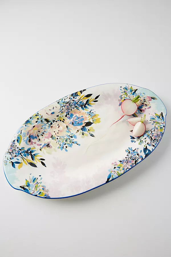 Gardenshire Platter By Anthropologie in Blue Size PLTTR/TRAY | Anthropologie (US)