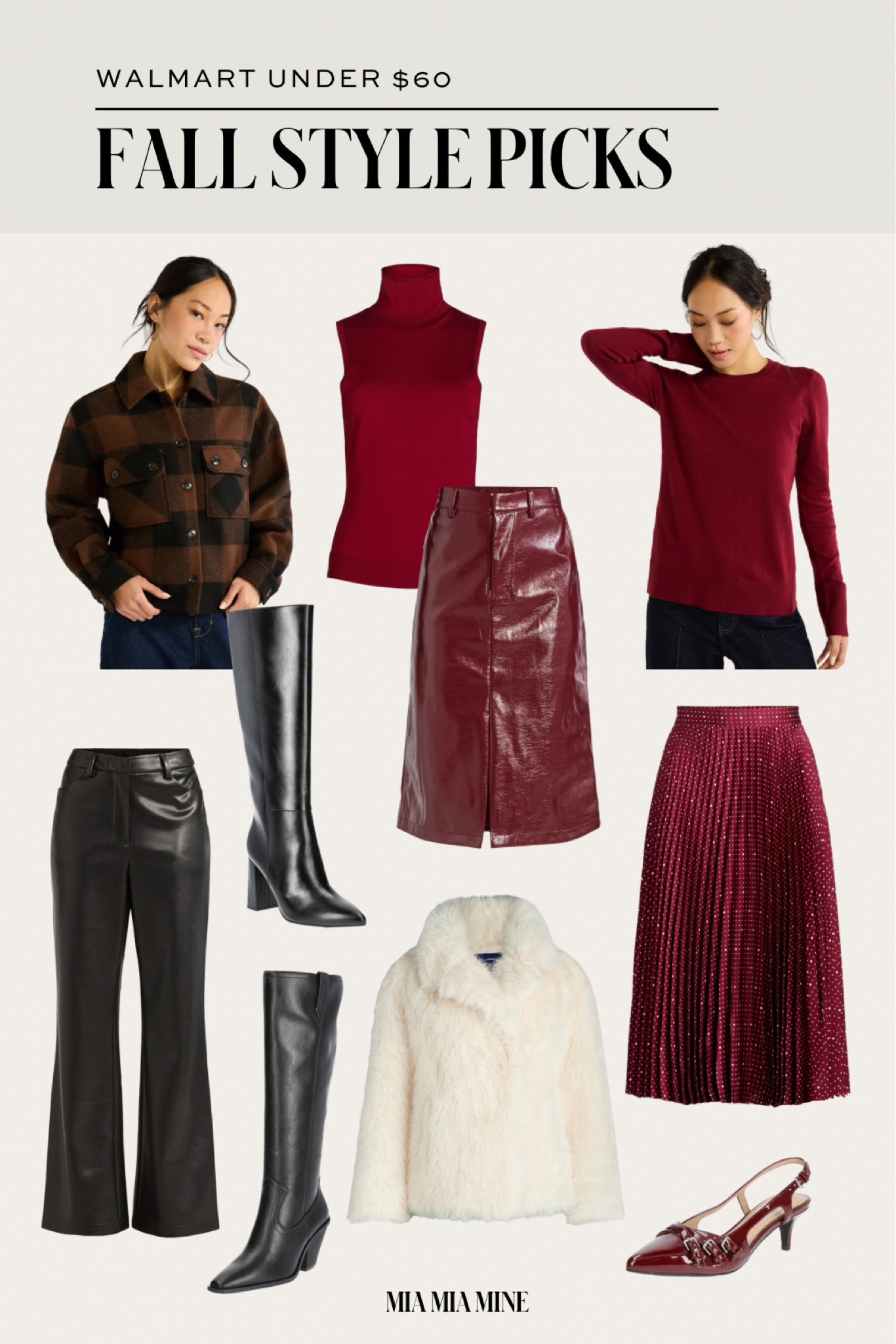 Walmart fall outfit ideas
Walmart fall fashion under $60 - faux leather skirt, faux leather pants, faux fur jacket, plaid Shacket, fall boots  

#LTKSeasonal #LTKFindsUnder50 #LTKFindsUnder100