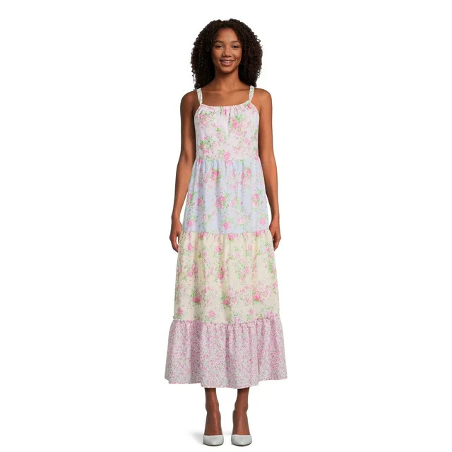 Simply Shabby Chic Just Me & Mommy Womens Matching Tiered Floral Dress, Sizes S-XXXL | Walmart (US)