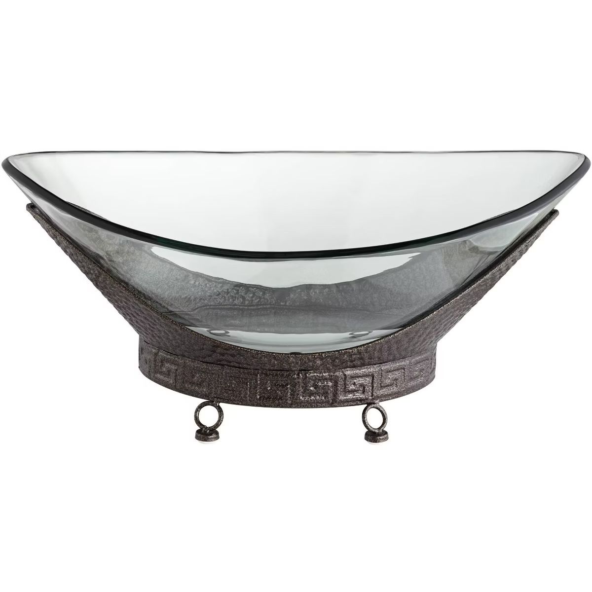 Kensington Hill Barlow 23 1/4" Wide Decorative Glass Bowl with Bronze Base | Target