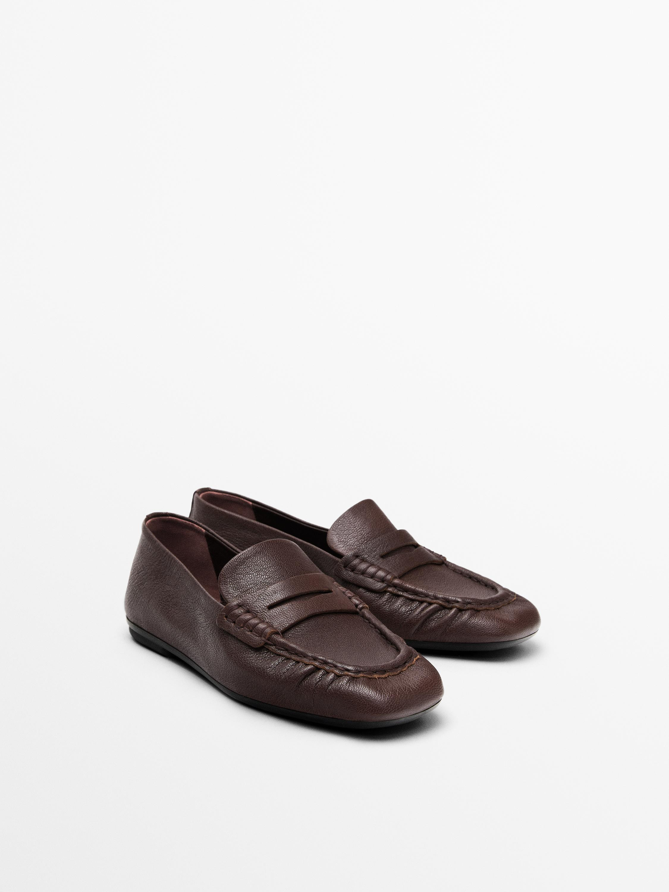 Soft penny loafers | Massimo Dutti UK