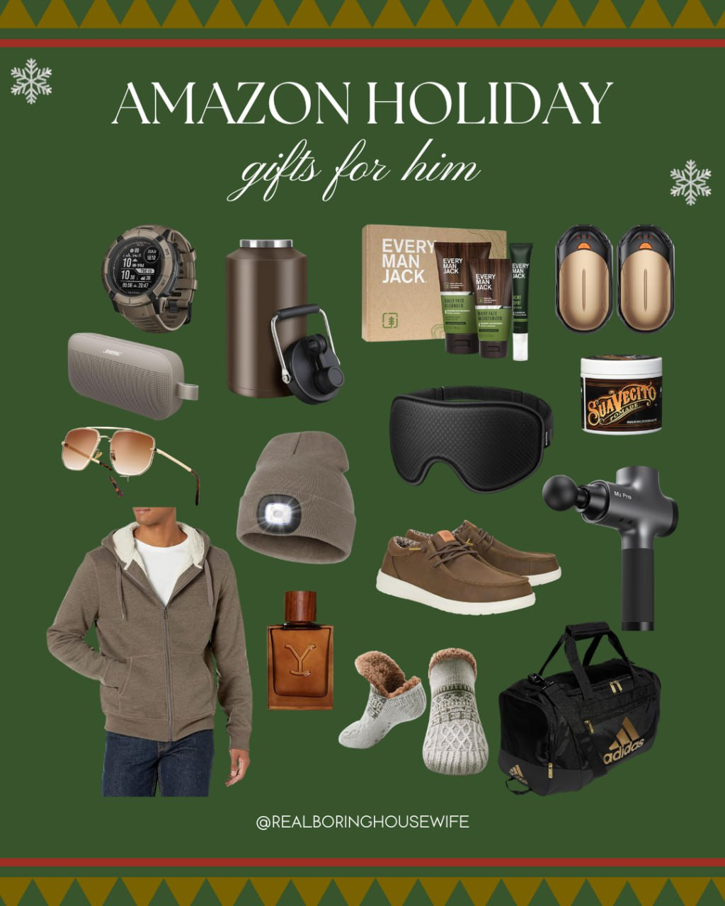 Amazon Holiday Gifts for Him 

// Amazon, Amazon Finds, Amazon Gift, Amazon Gifts, Amazon Gifts For Him, Amazon Men, Amazon Mens, Amazon Men Gifts, Amazon Gifts For Men, Gifts For Men, Gifts For Him, Mens Fashion, Mens Clothing, Amazon Watch, Mens Watch, Water Bottle, Skincare, Hand Warmers, Amazon Sunglasses, Mens Sunglasses, Bluetooth Speaker, Portable Speaker, Beanie, Headlamp, Eye Masks, Hair Styling, Amazon Sweatshirt, Perfume, Fragrances, Amazon Socks, Duffel Bag, Massager, Amazon Loafers, Mens Loafers 

 #LTKGiftGuide #LTKHoliday #LTKMens
