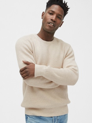 Waffle Stitch Crewneck Sweater | Gap (CA)