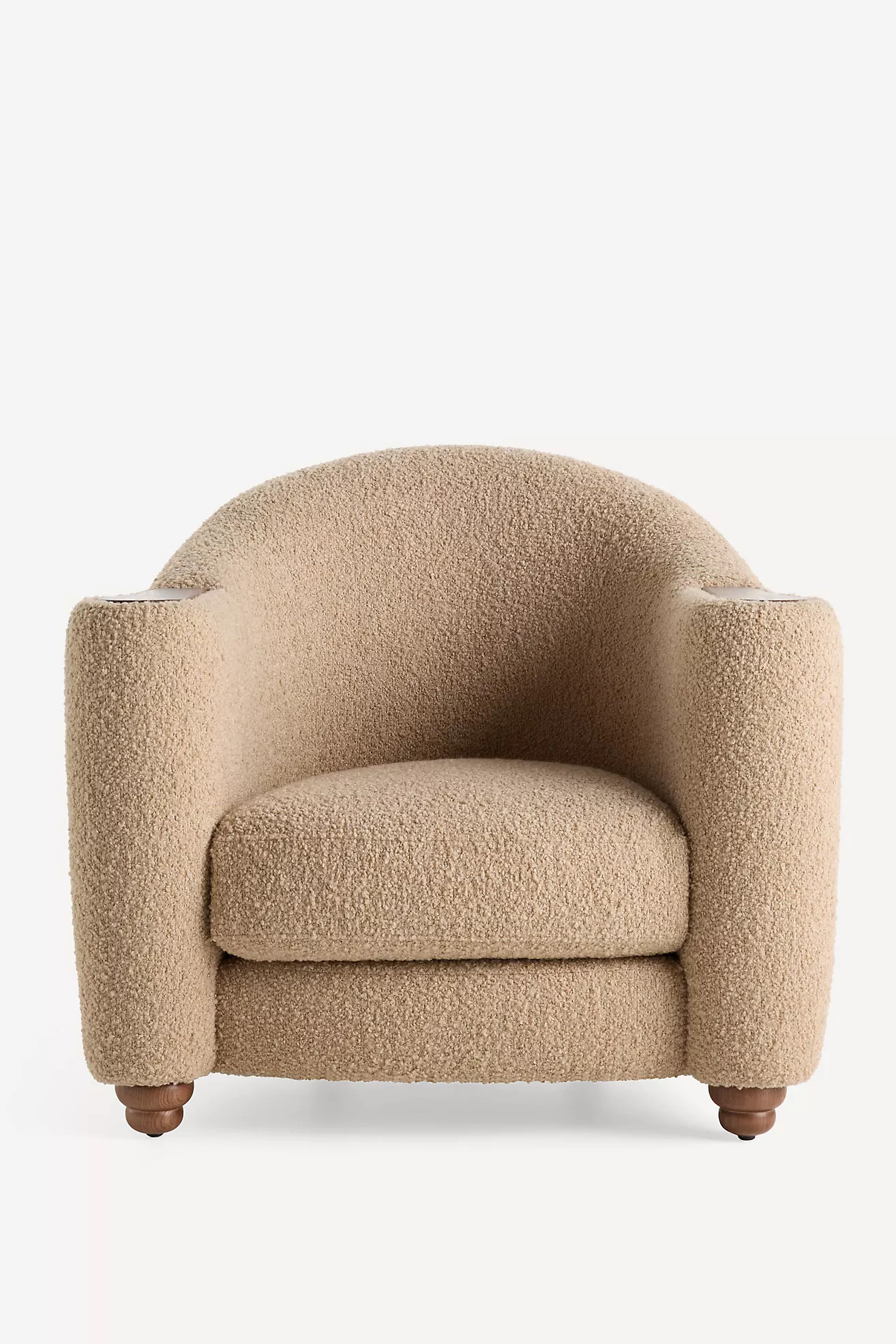 Halligan Bouclé Rounded Club Chair | Anthropologie (US)
