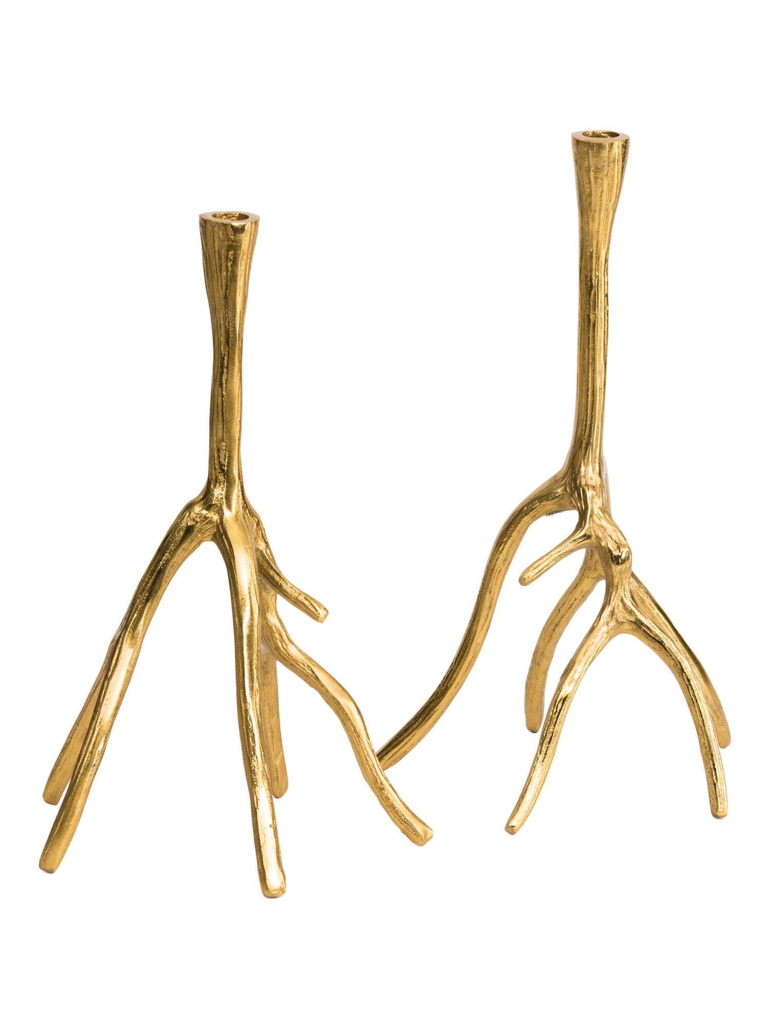 2pc Cast Aluminum Biltmore Antler Candlestick Holders | TJ Maxx