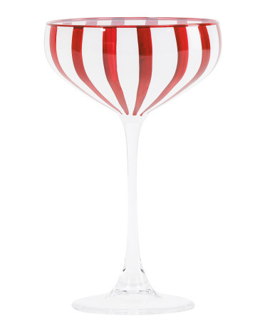 8oz Striped Coupe Glasses | TJ Maxx