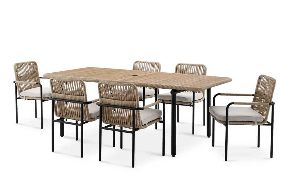 Sierra Outdoor Dining Table with 6 ChairsSet Sale | Castlery US