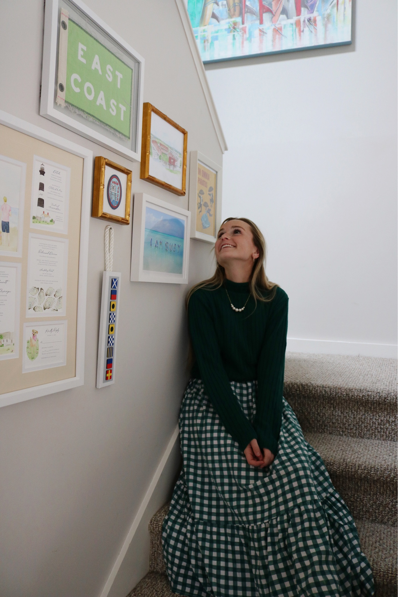 So happy with how our new stairwell gallery wall turned out☺️

Amazon dress. Amazon Find. Gallery wall. Art wall. Preppy style. Preppy decor.

#LTKhome #LTKstyletip #LTKSeasonal