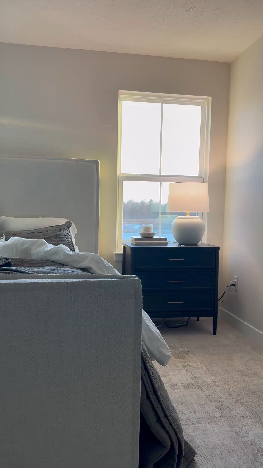 Hunter ceiling fan, bedroom styling, Bernhardt bed, black nightstand, bedroom decor 

#LTKHome #LTKSeasonal #LTKdayinmylife