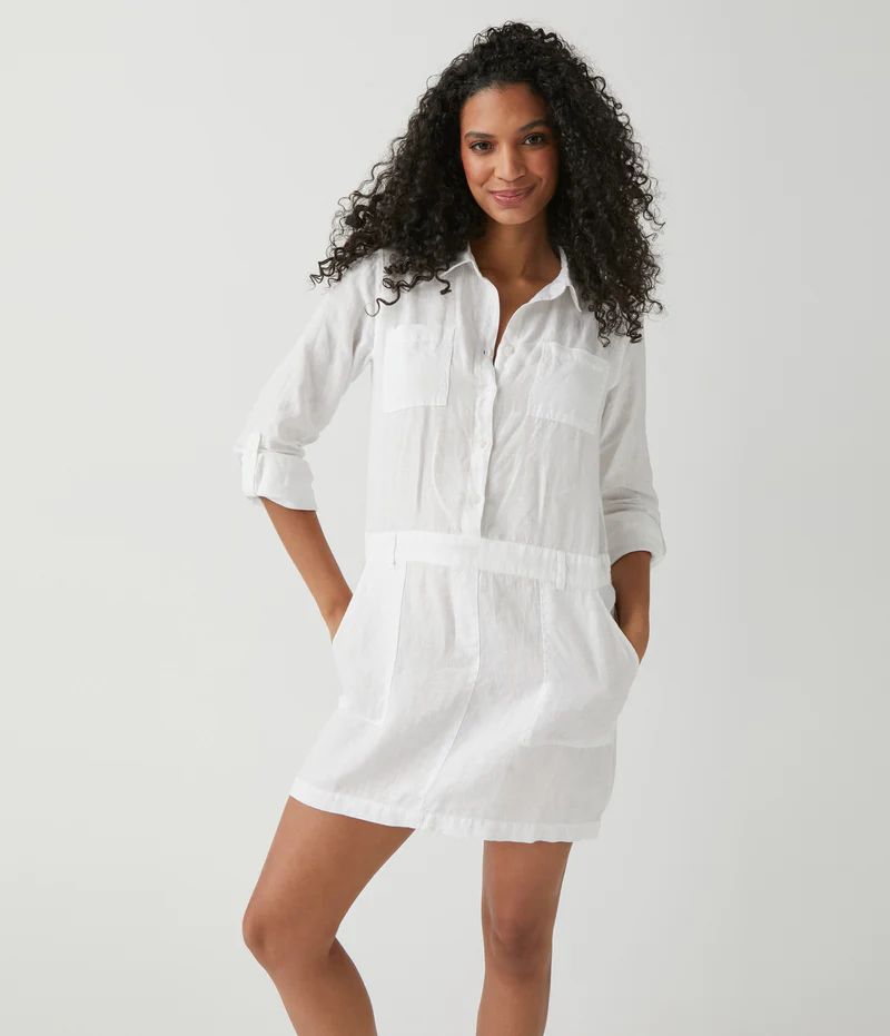 Pilar Linen Shirt Dress | MichaelStars.com