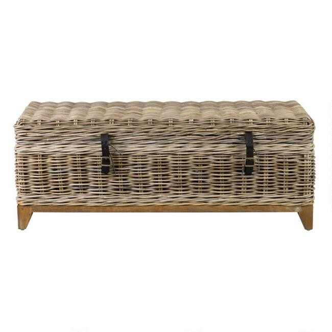 Natural Rattan Basket Bretta Coffee Table | World Market