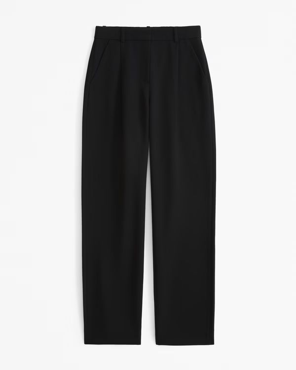 Women's A&F Quinn Tailored Straight Pant | Women's Bottoms | Abercrombie.com | Abercrombie & Fitch (US)