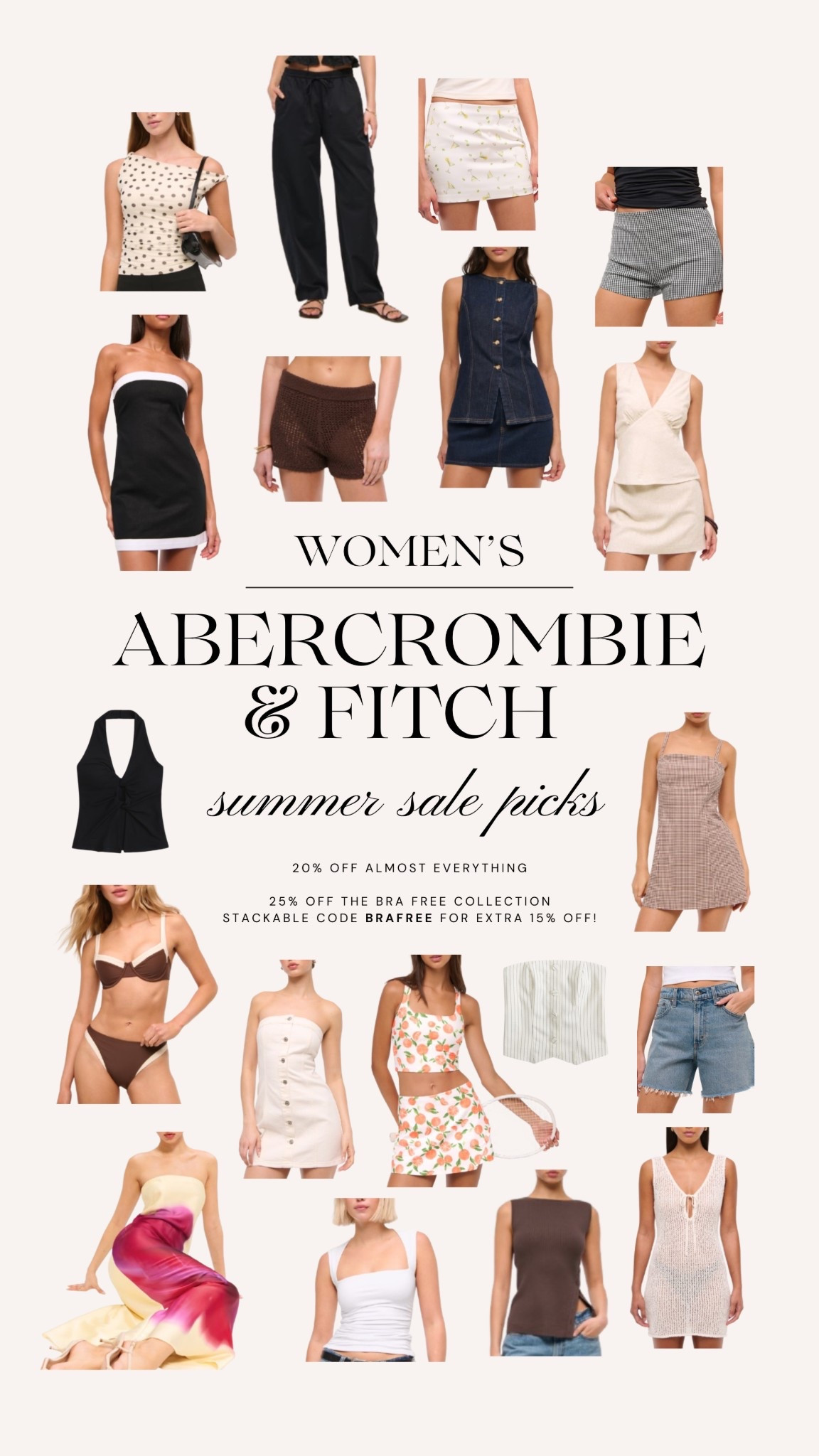 my Abercrombie & Fitch women’s summer sale picks!! 🤎 20% off almost everything and 25% off the bra free collection! stackable code BRAFREE for  extra 15% off!

#LTKSaleAlert #LTKFindsUnder50 #LTKFindsUnder100