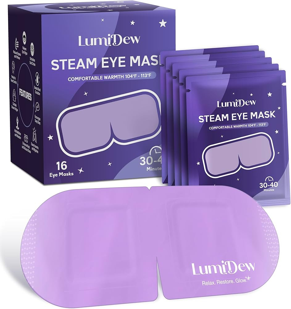 Steam Eye Mask, Self Heating Heated Eye Mask for Sleep, Warm Compress for Eyes, Moist Heat for Dr... | Amazon (US)
