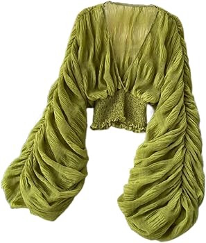 Bell Sleeve Tops for Women Crop Top Dressy Tops for Evening Party | Amazon (US)