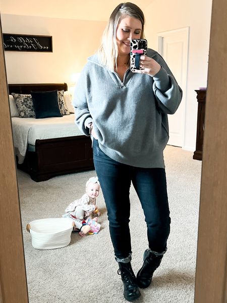 Amazon finds are always hit or miss but this is a definitely hit! This sweater is so comfy, cozy, warm, functional, and so stinking cute! I’m in the XL “Deep Gray” and have it paired with black jeans and combat boots  

#LTKstyletip #LTKfamily #LTKcurves