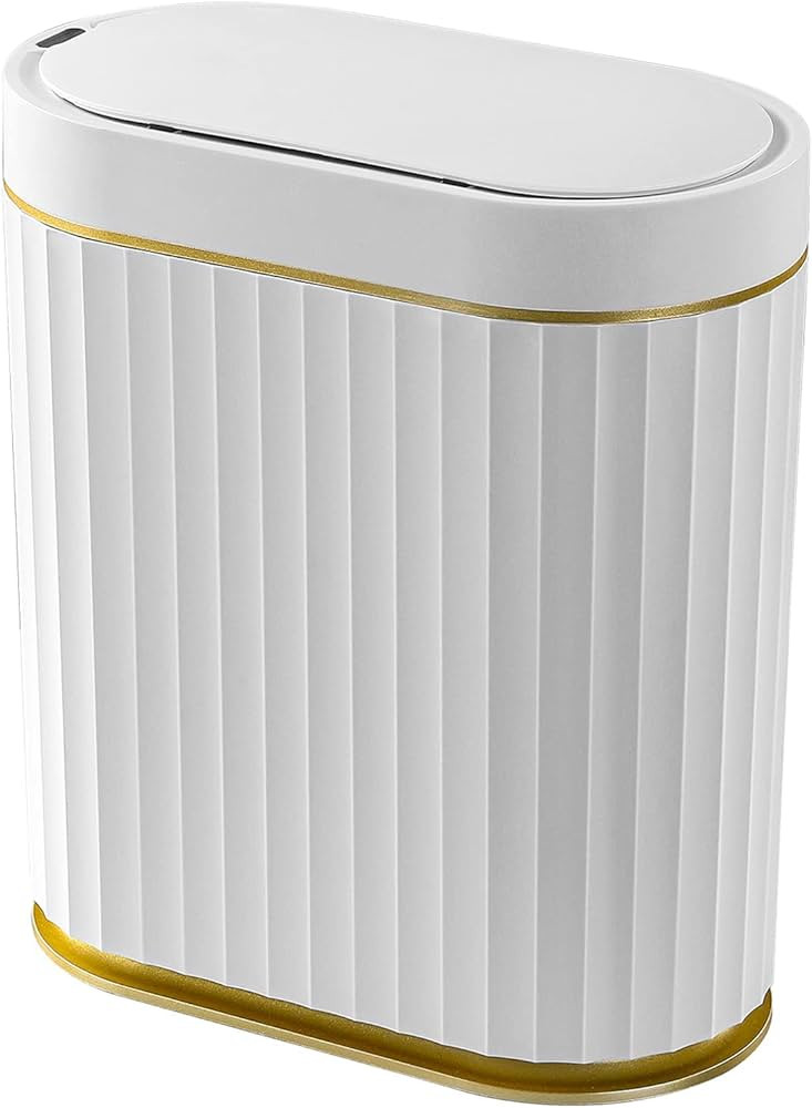 Amazon.com: MOPUP Bathroom Trash Can,3.5 Gallon touchless Automatic Small Bathroom Garbage Can wi... | Amazon (US)