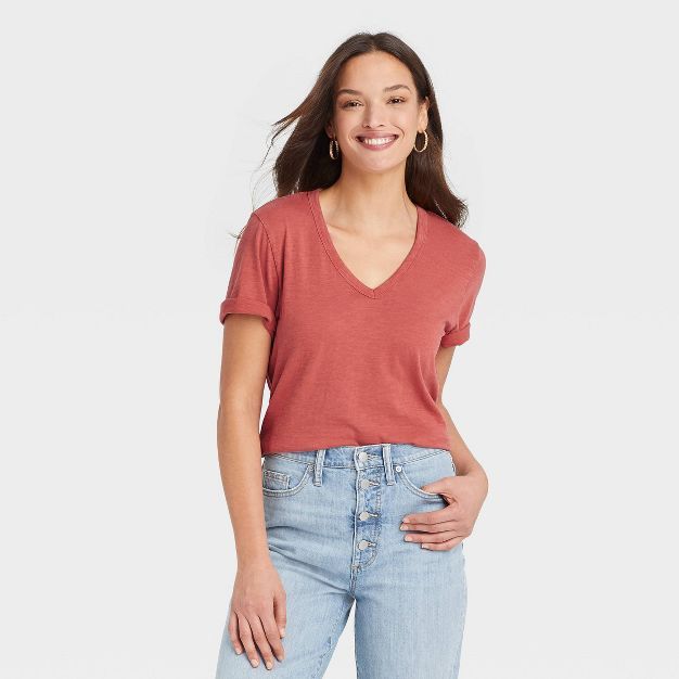 Women's Short Sleeve V-Neck T-Shirt - Universal Thread™ | Target