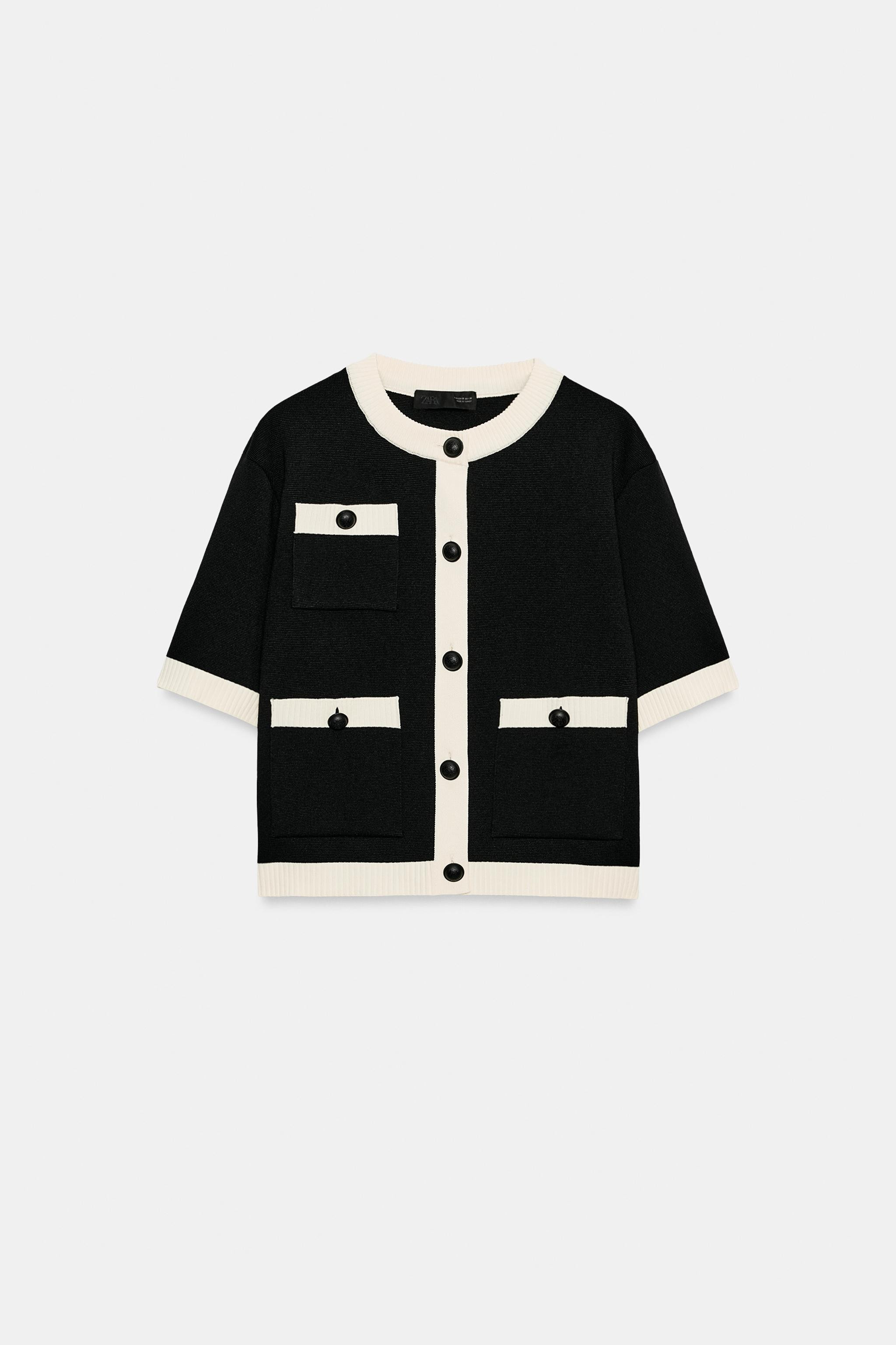 SHORT SLEEVE POCKET CARDIGAN | Zara Canada