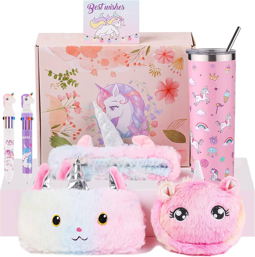 Unicorn Valentine's Day Gifts Set for Girls Kids Toys Birthday Gift Box for Teen Girl, Easter Gif... | Amazon (US)