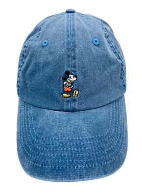 Disney Parks 2022 Women's Mickey Mouse Blue Denim Adjustable Hat | eBay US