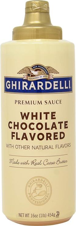 Ghirardelli Premium Sauce White Chocolate Flavored 16 oz Squeeze Bottle | Amazon (US)