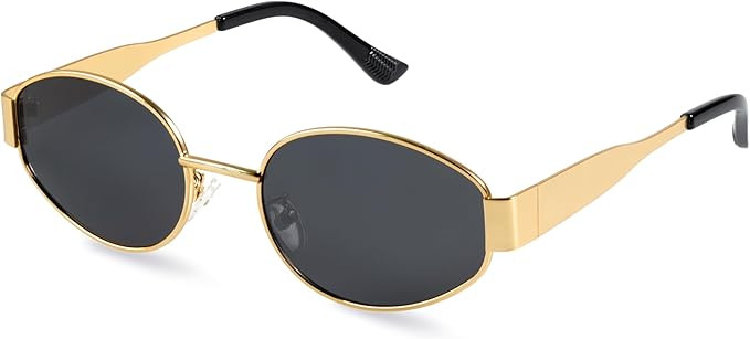 livho 2025 Trendy Oval Sunglasses - Stylish Polarized Shades for Everyday - Retro Metal Frames | Amazon (US)