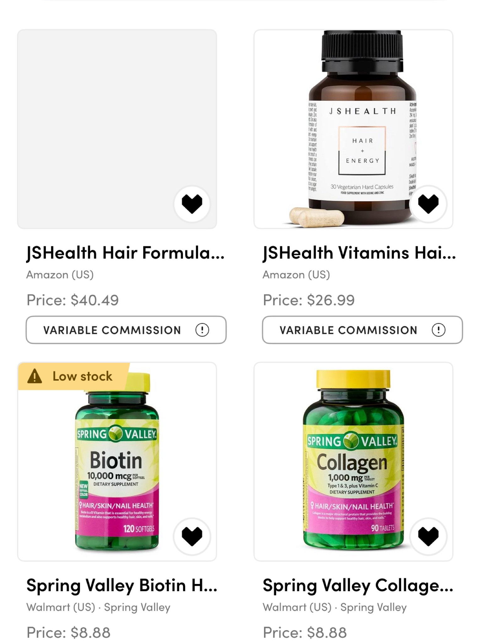 Hair Growth Supplements 

#LTKFindsUnder50 #LTKSaleAlert #LTKBeauty